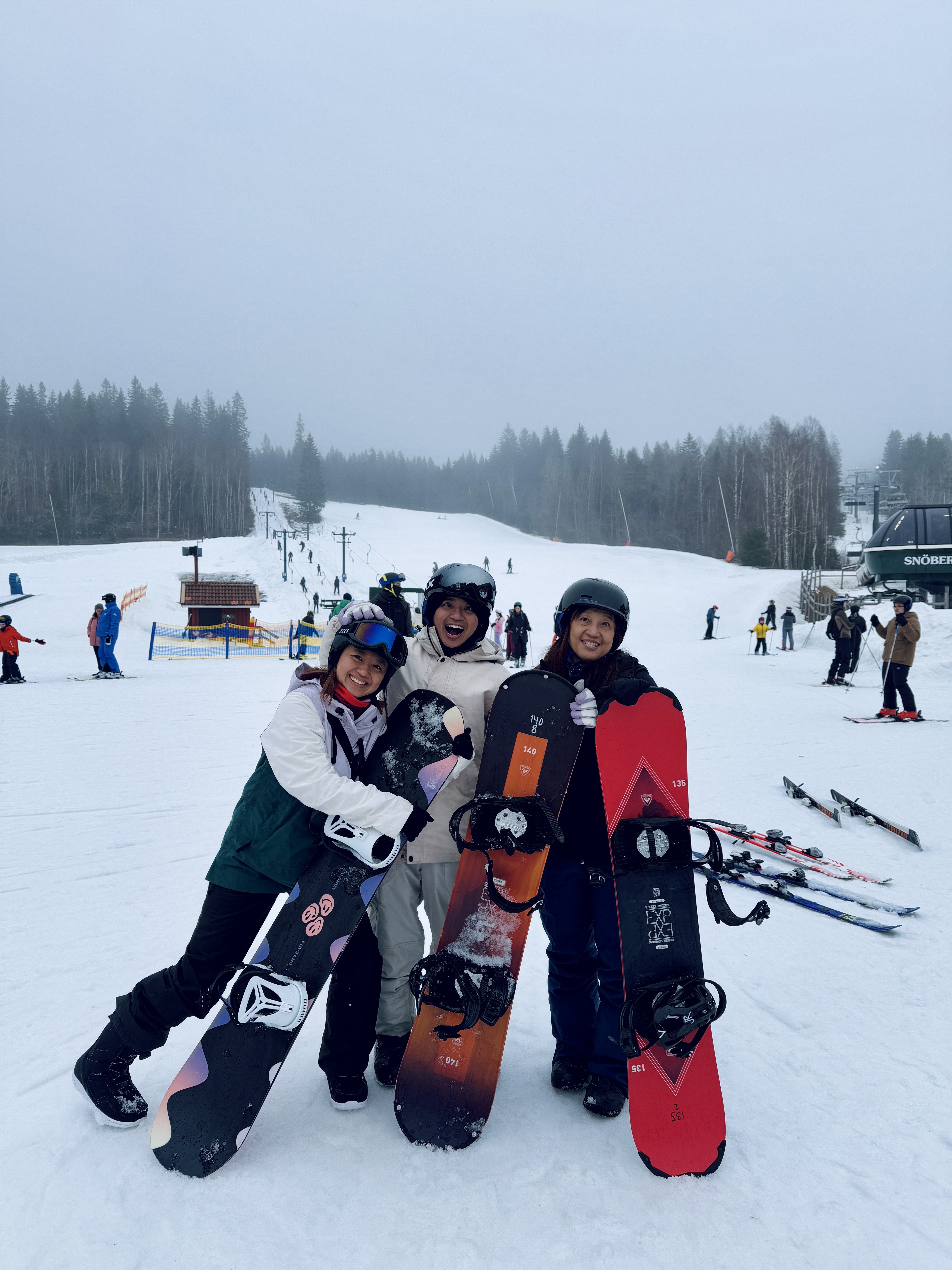 Winter in Sweden means plenty of snowboarding and hot chocolate.