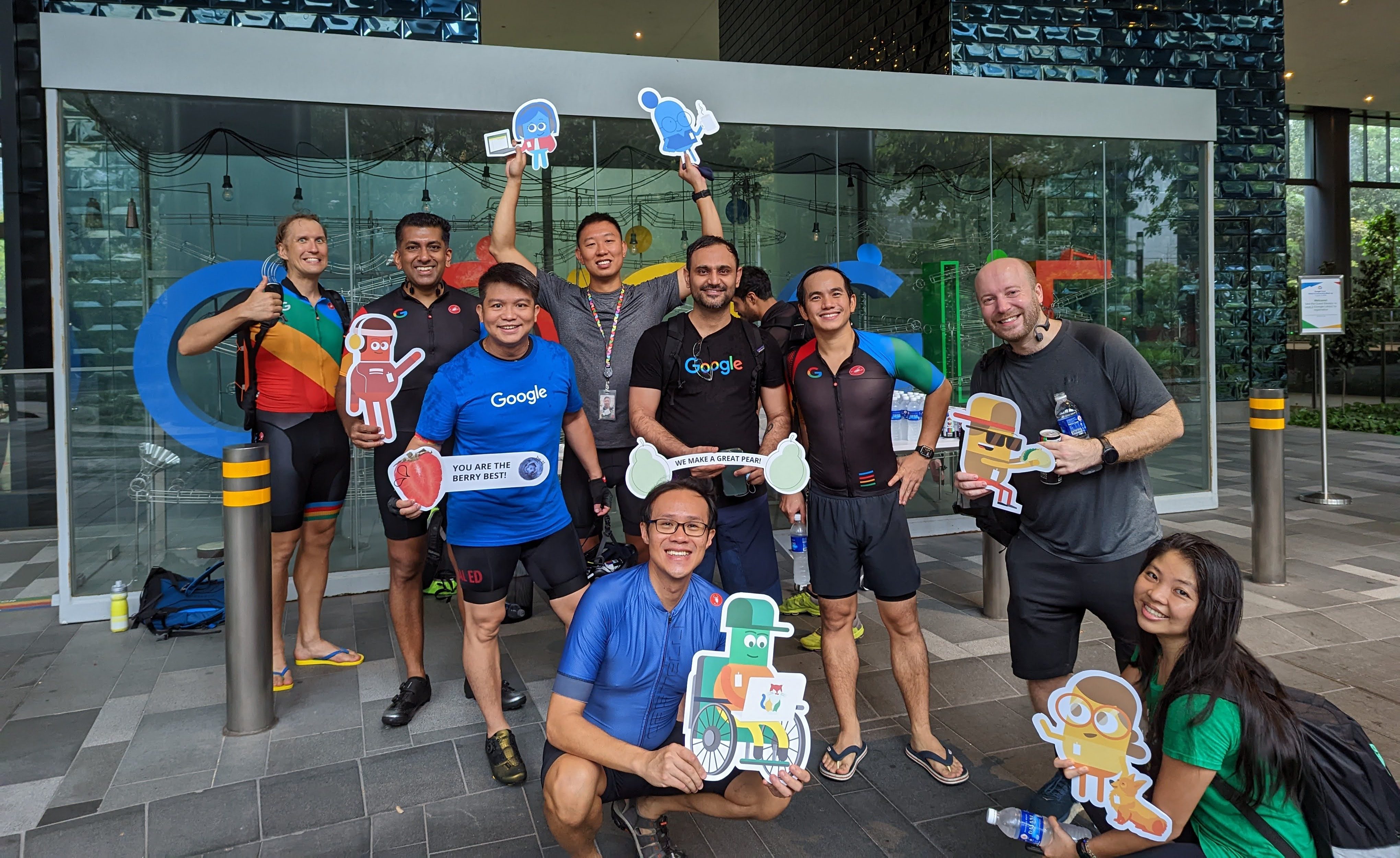Alaap with his colleagues at Google Singapore.