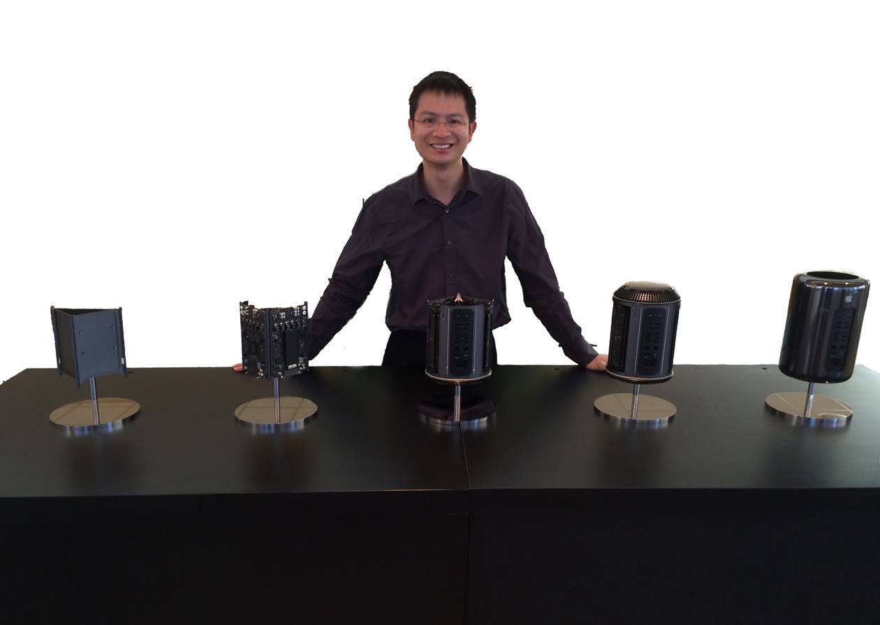 Mark with the Apple Mac Pro, which he played a key role in designing.
