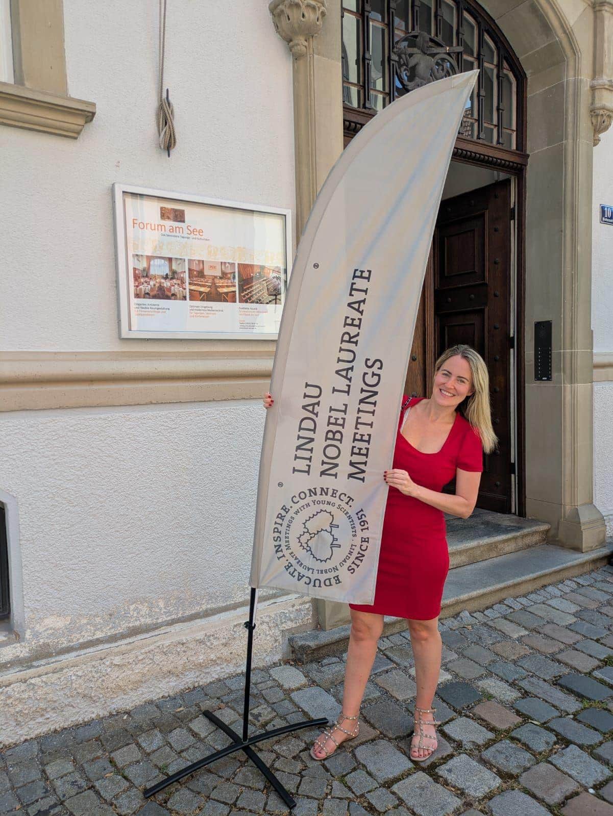 Alexandra at the annual Nobel Prize laureates meeting 2025 in Lindau, Germany.