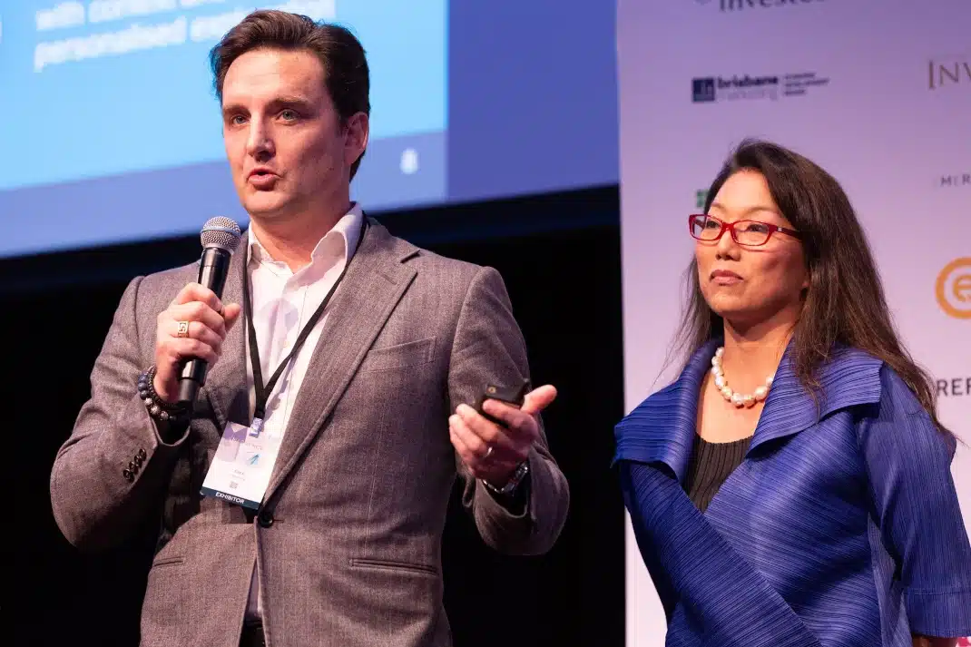 Cole speaking about healthcare technology at the 2019 Emergence conference.