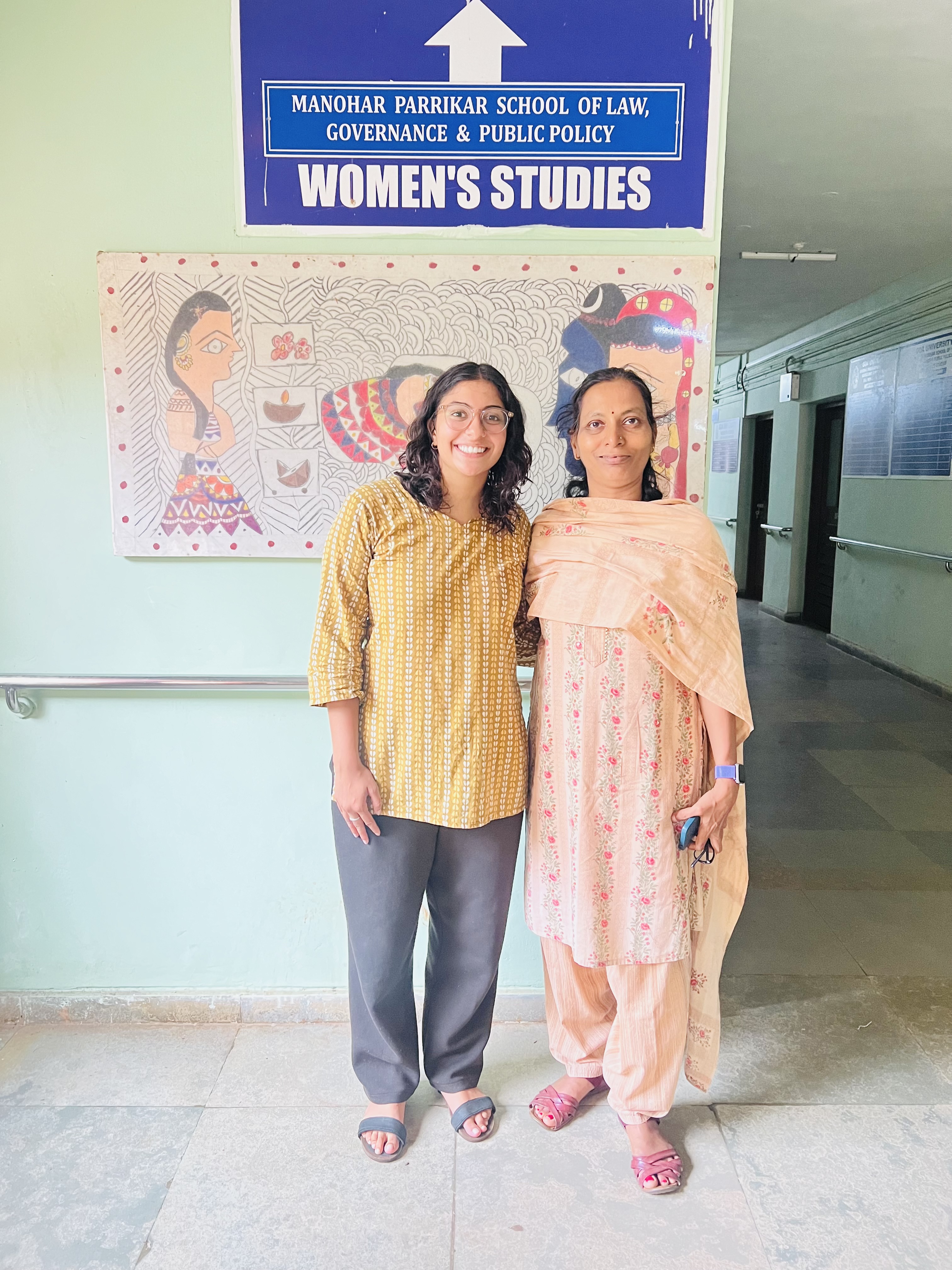 Anuka with a colleague during her time in Goa, India.