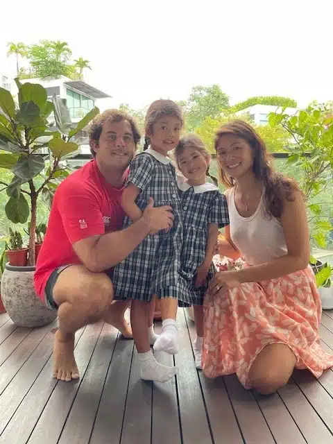 Mark with his family.