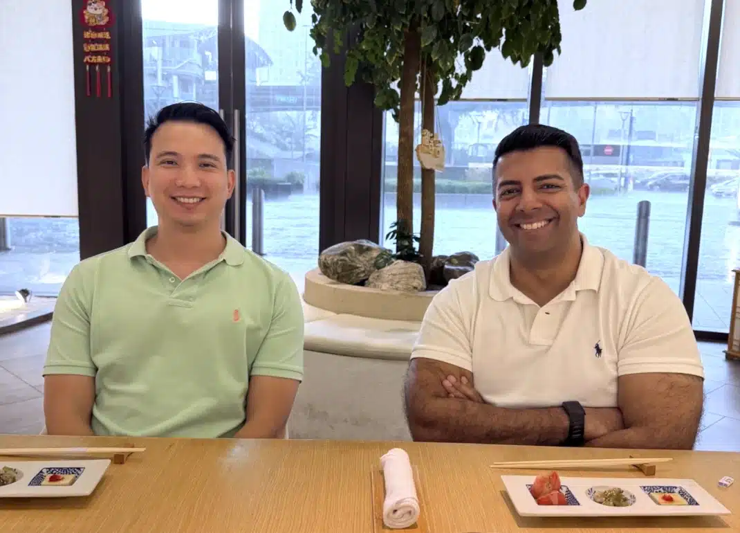Nazim with Moses Lo, co-founder and CEO of Xendit.