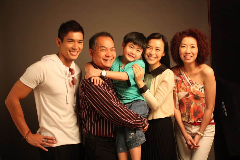 A young Jason on set for a MediaCorp Drama, “Absolutely Charming”