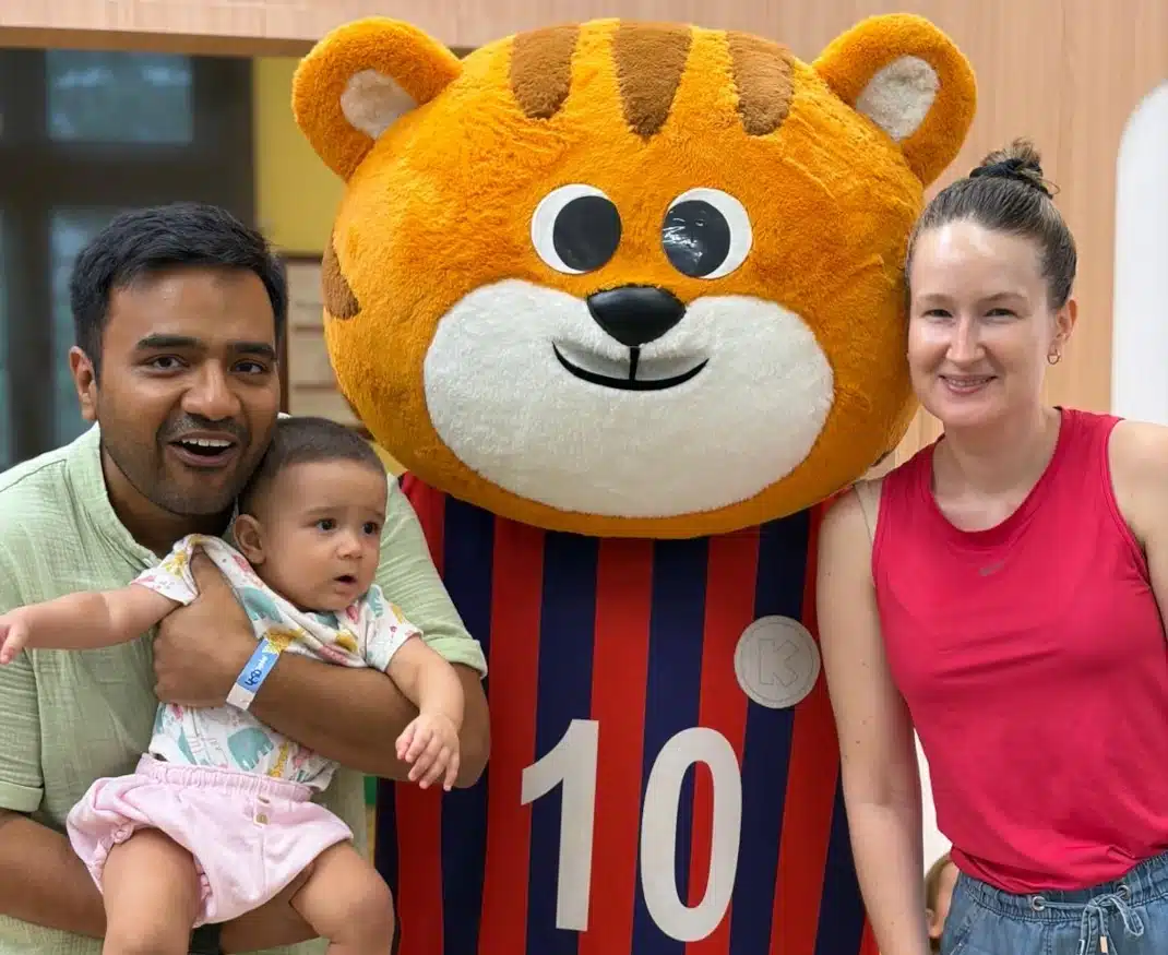 Vidit, Martyna and their daughter call Singapore home.