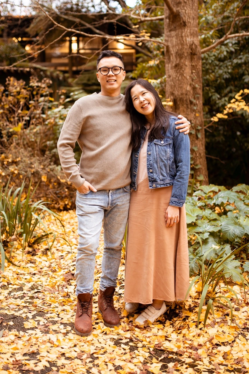 Jameson with his wife in Australia.