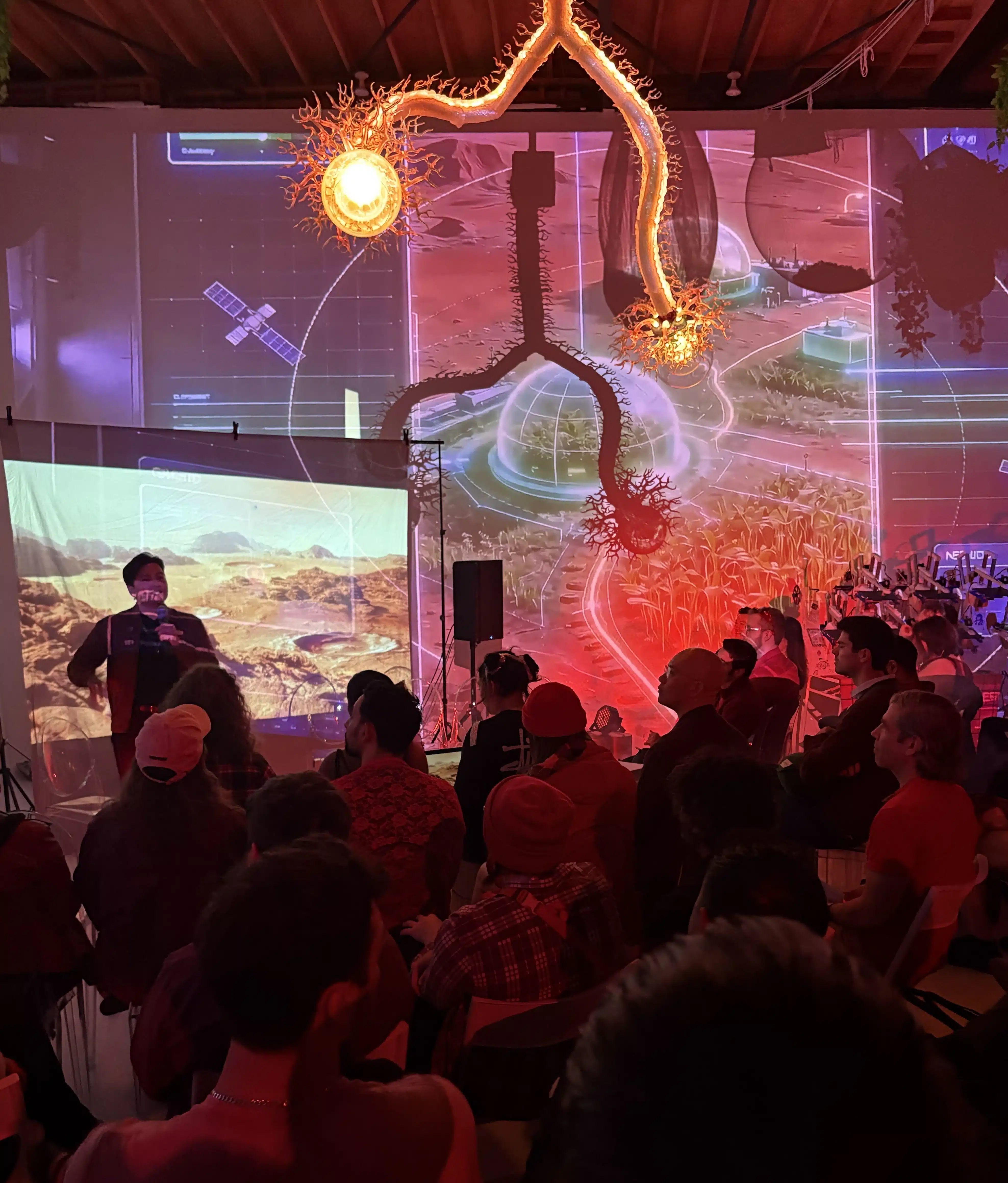 Events like this Mars-themed gathering at Pebblebed are a fun way to explore the wonders of technology, Tammie says.